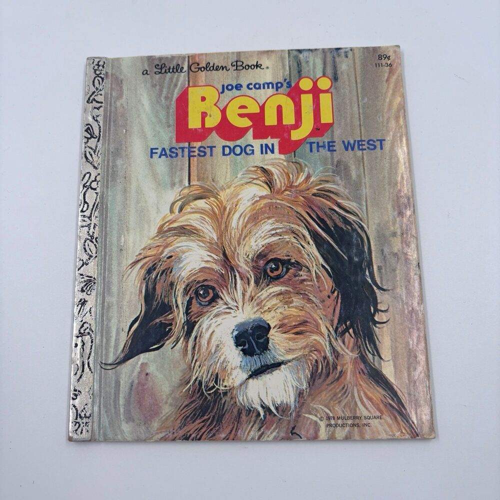 Vintage Little Golden Book Benji Fastest Dog in the West 1978 Joe Camp Movie